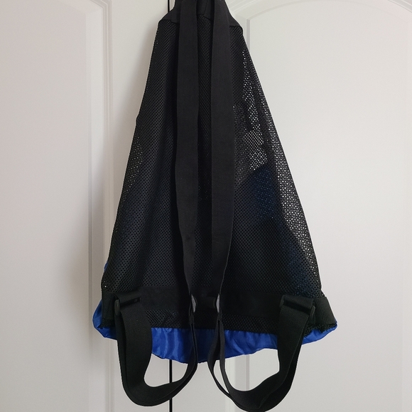 BeeGreen Blue Large Capacity Mesh Drawstring Backpack - Picture 6 of 14